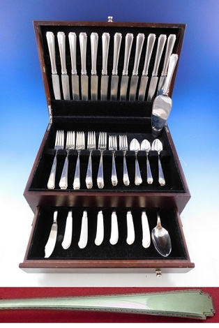 Rhythm by Wallace Sterling Silver Flatware Service Dinner Set 75 pcs Art Deco